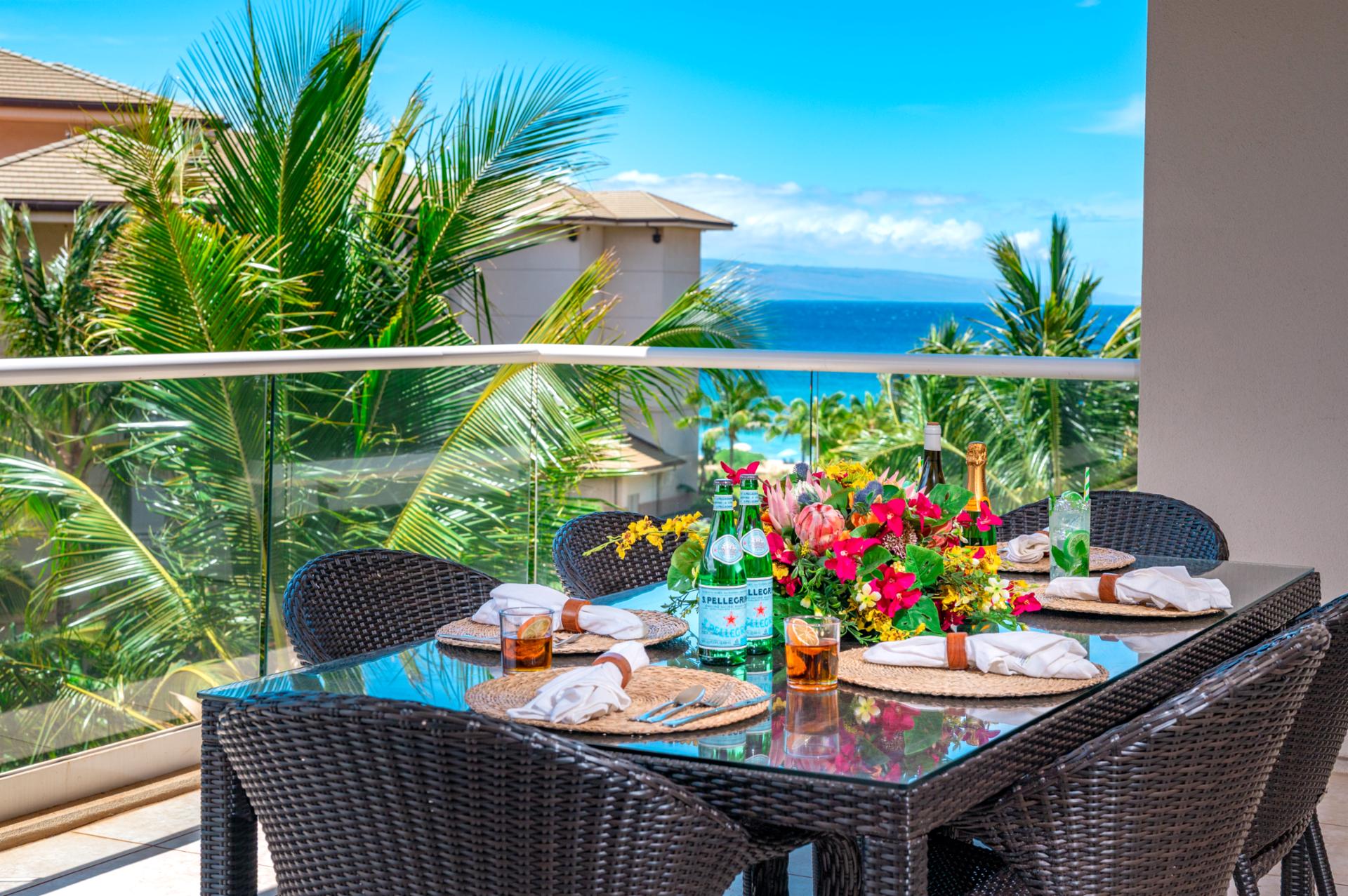 Gather for open-air meals on your private lanai, where ocean views and tropical breezes set the tone for unforgettable dining moments.