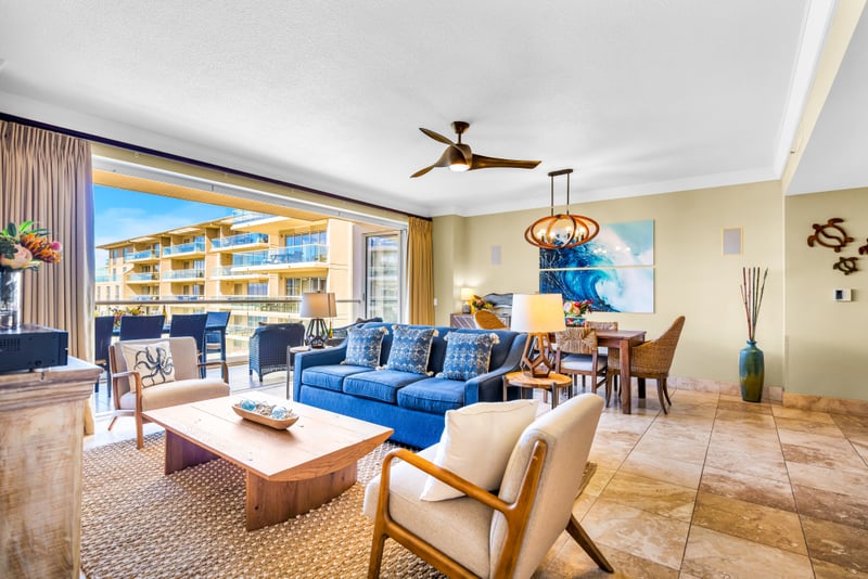 Gather the group for games or lounging in this open-concept space with ocean views just beyond the glass. HKH-529