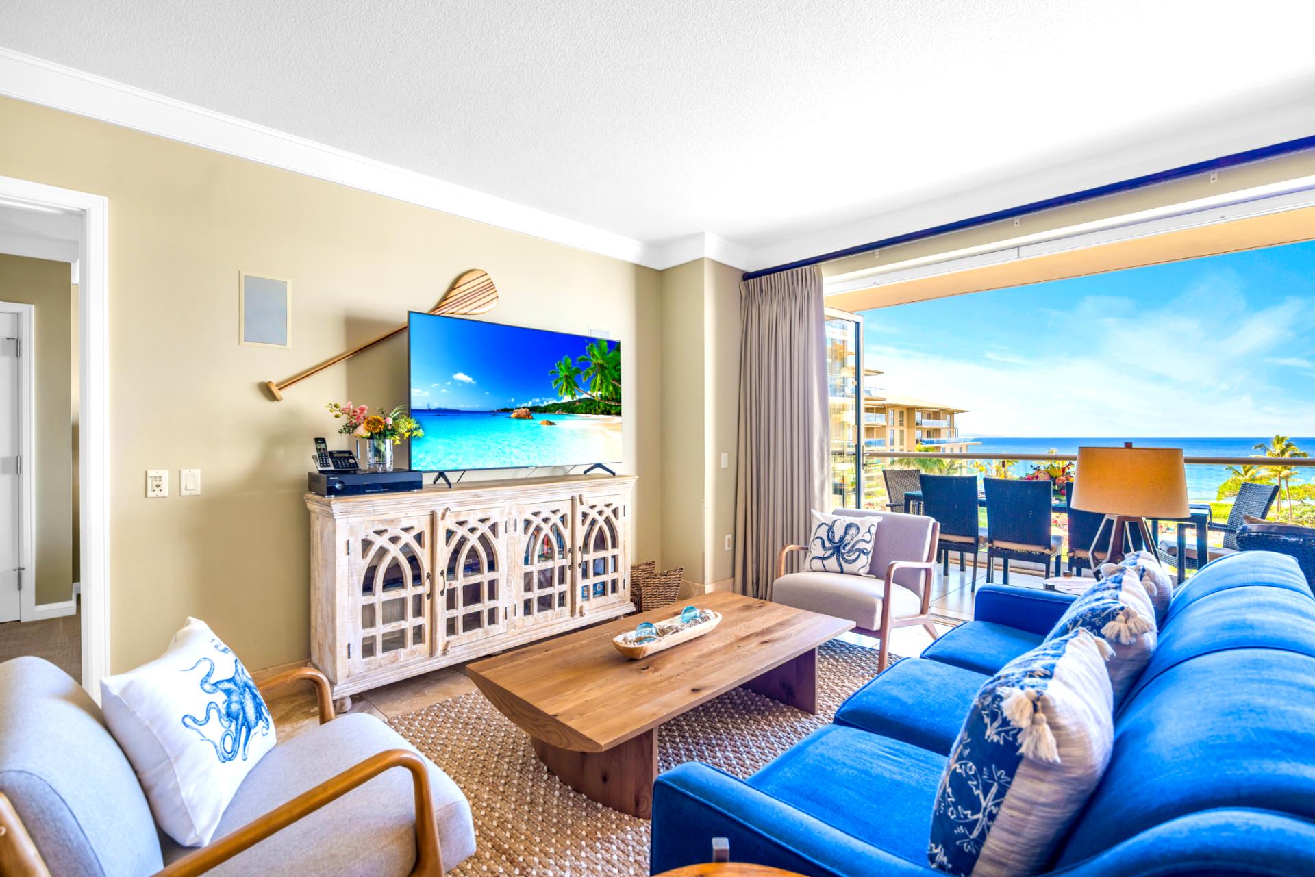 Comfort meets style in this inviting living room, with plush seating and a seamless indoor-outdoor flow.