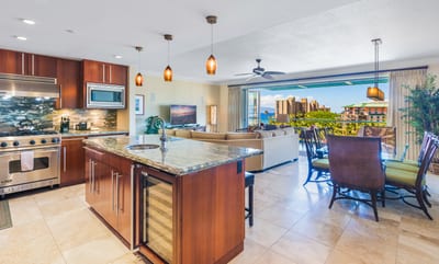 Cook with ease in a fully equipped kitchen with stone counters and stainless appliances for family feasts HKH-603