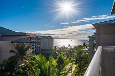 Watch the sun sparkle over the Pacific and sailboats drift by from your private lanai — pure Maui magic.