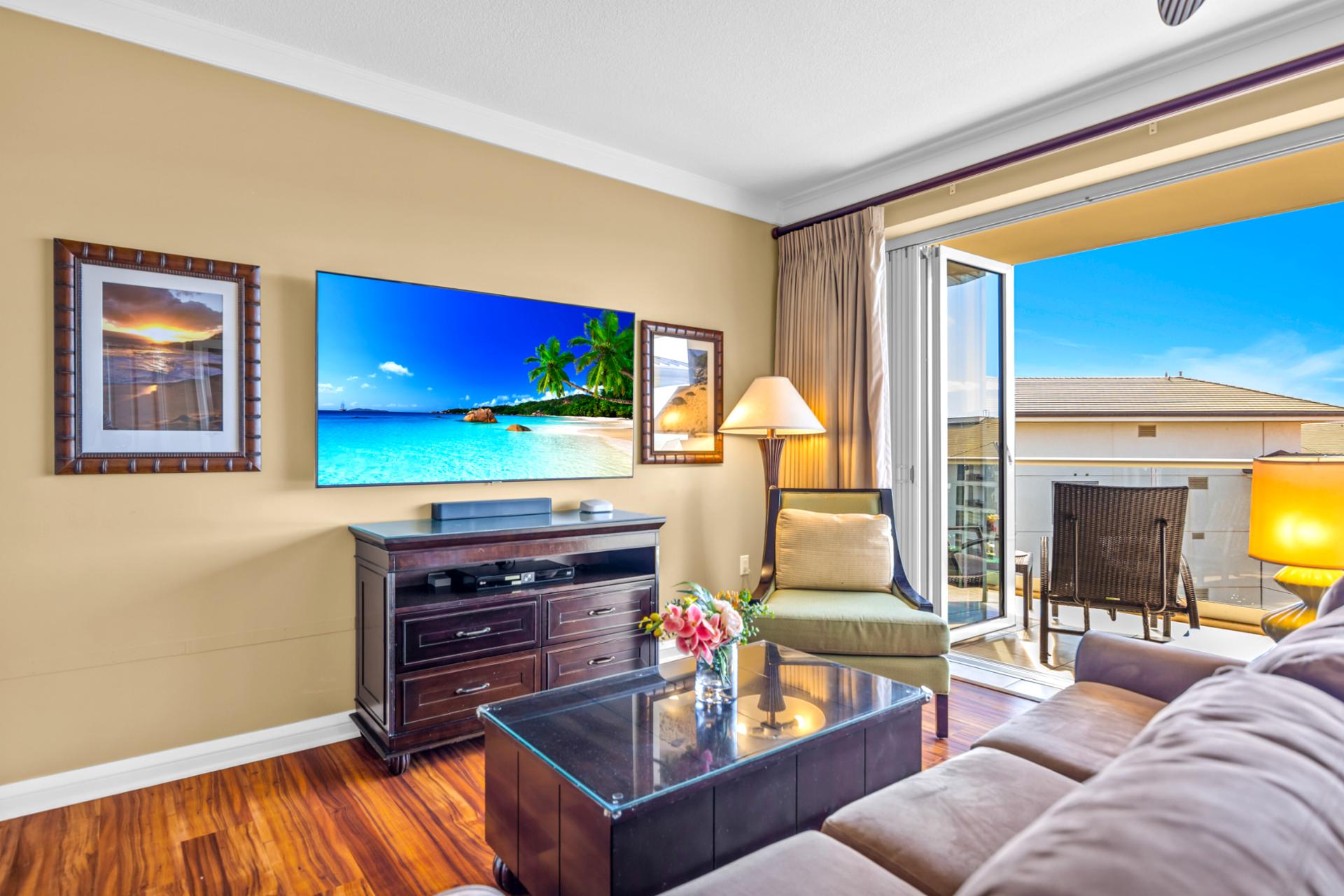 Bright living space designed for comfort and connection