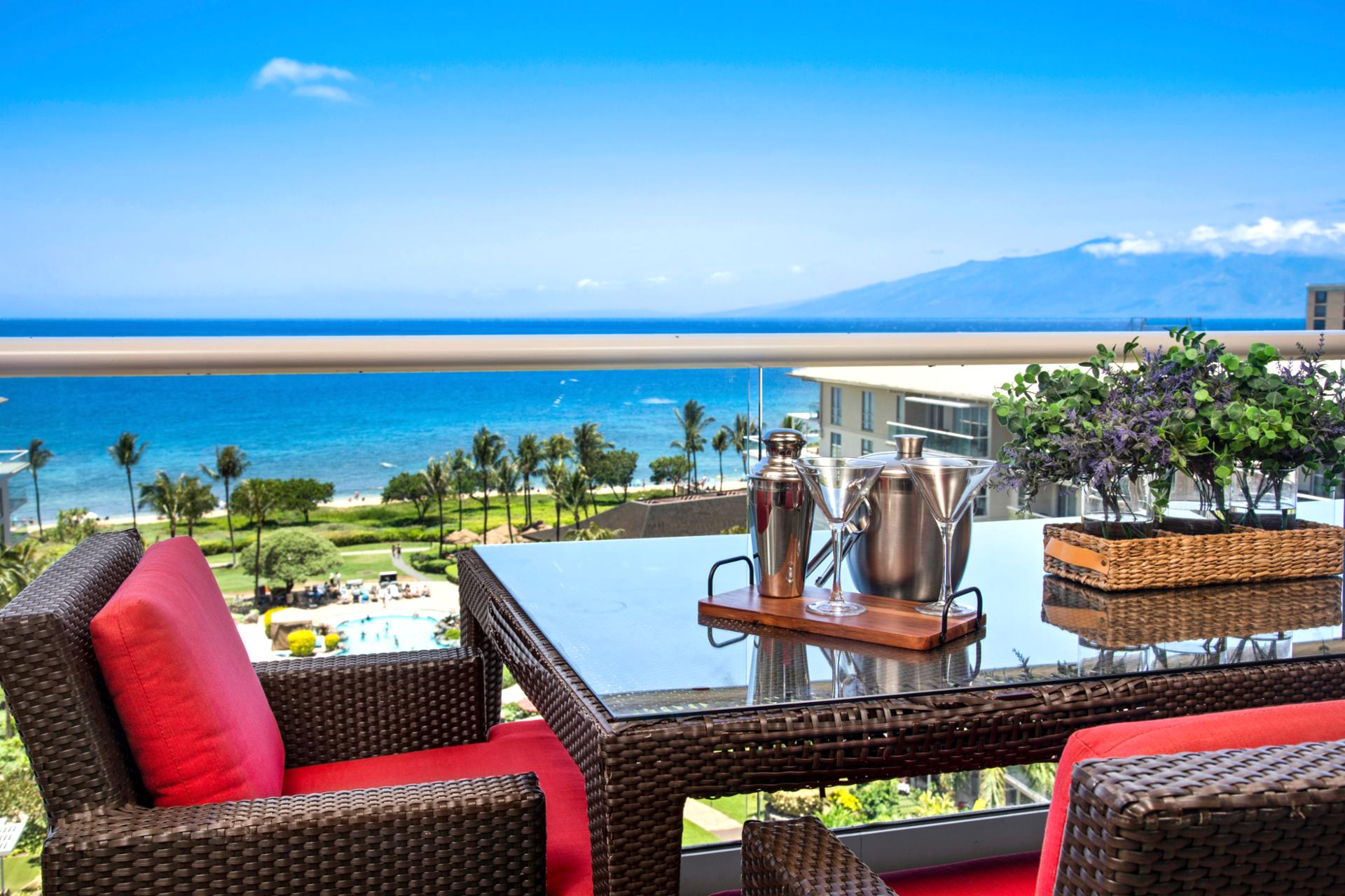 Toast to the sunset with island skies all around