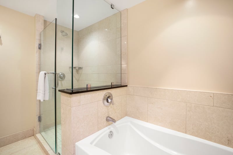 The convenience of a step in shower for seamless day to night routines 