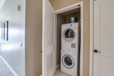 Luxury living includes practical perks—like your own laundry