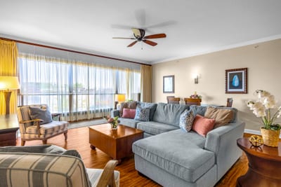 Gather in a cozy living room after a day at the beach
