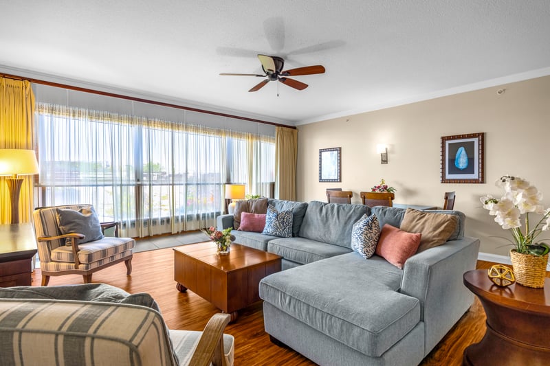 Gather in a cozy living room after a day at the beach