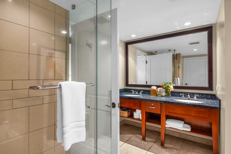 Guest bath with walk in shower for convenience