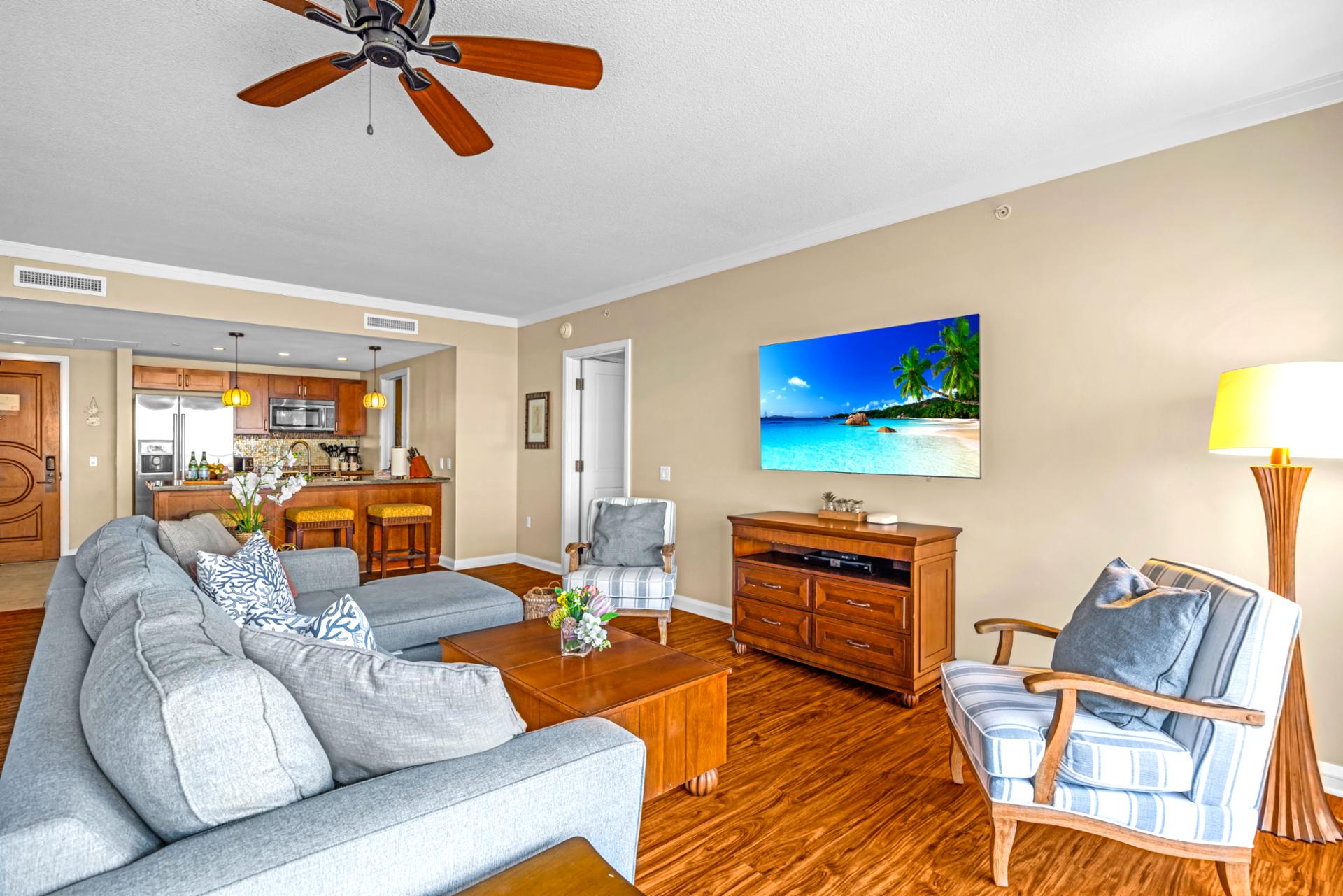 Lounge in a bright island inspired retreat