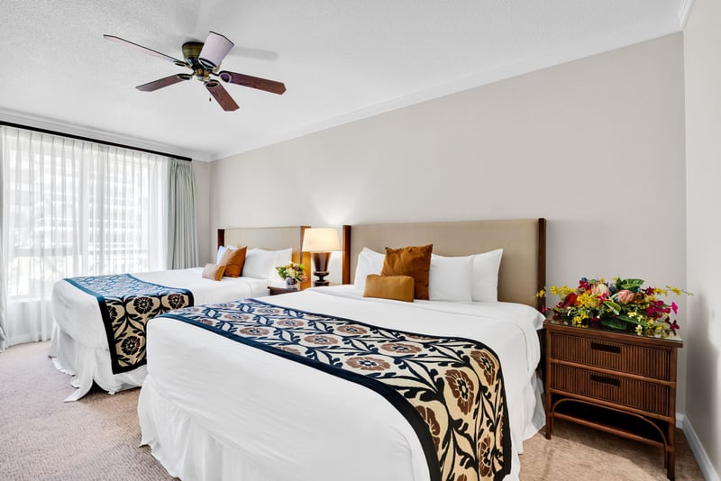 Comfortable guest bedrooms gives kids or friends their own cozy space between island adventures