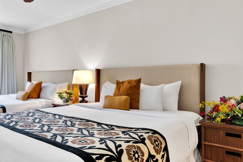 Plush bedding keeps naps and late-morning sleep-ins easy