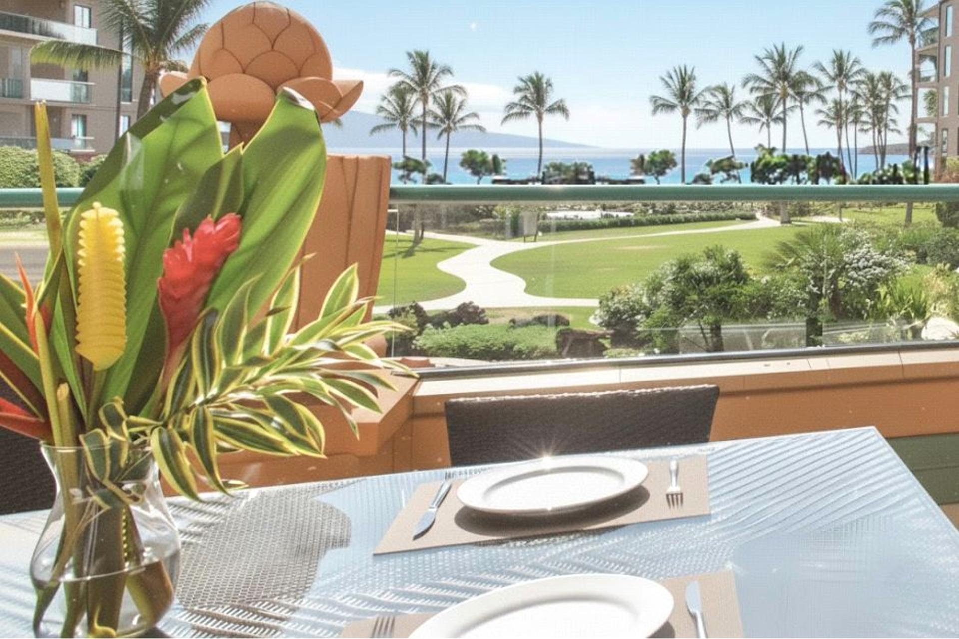 Ocean view Luxury Escape: Dine, Recline, and Soak in Paradise.