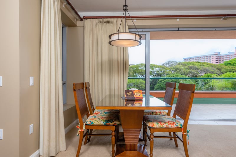 Luxury floor to ceiling doors are perfect for all day island breezes