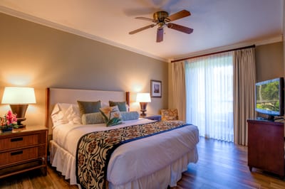 Tranquil bedroom retreat with plush king bed and natural light.