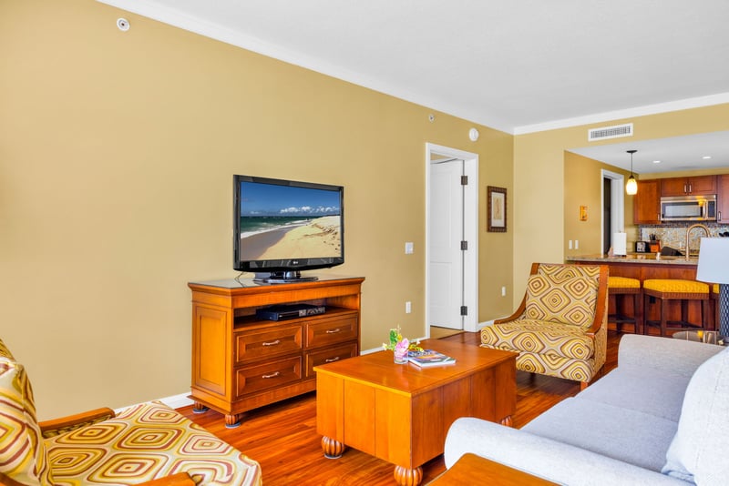 Gather in a bright living room perfect for family time