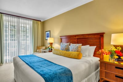 Rest easy surrounded by tropical touches and comfort