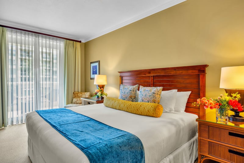 Rest easy surrounded by tropical touches and comfort