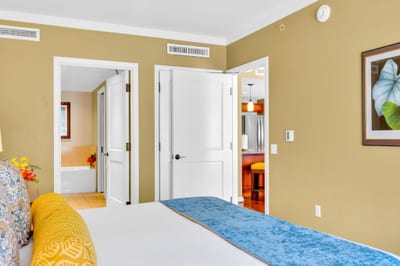 Spacious master bedroom designed for sweet island dreams