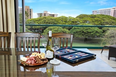 Make memories with family or friends with island views all day long
