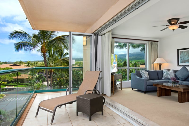 Soak up the sun on your private lanai with lush mountain views, breezy vibes, and seamless indoor-outdoor flow