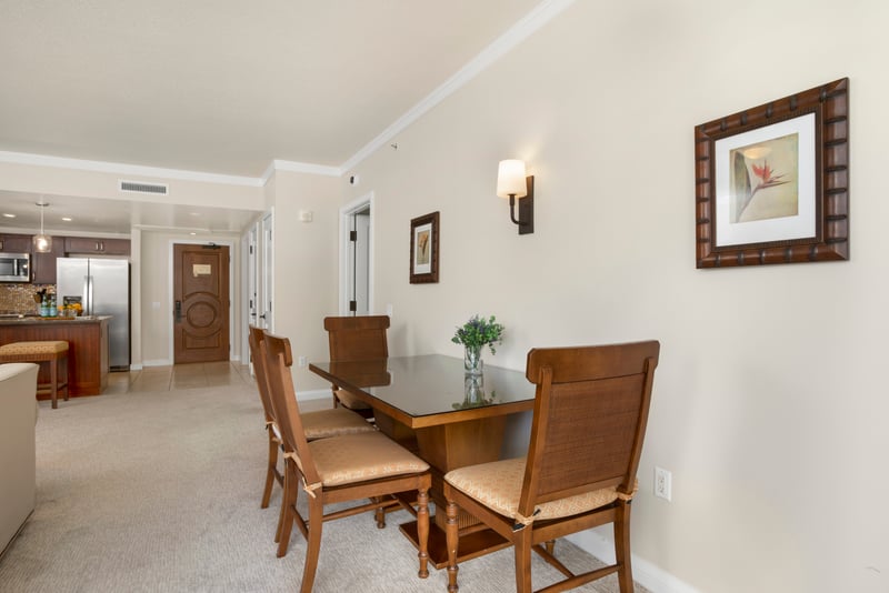 Cozy dining nook with elegant decor, perfect for relaxed meals.