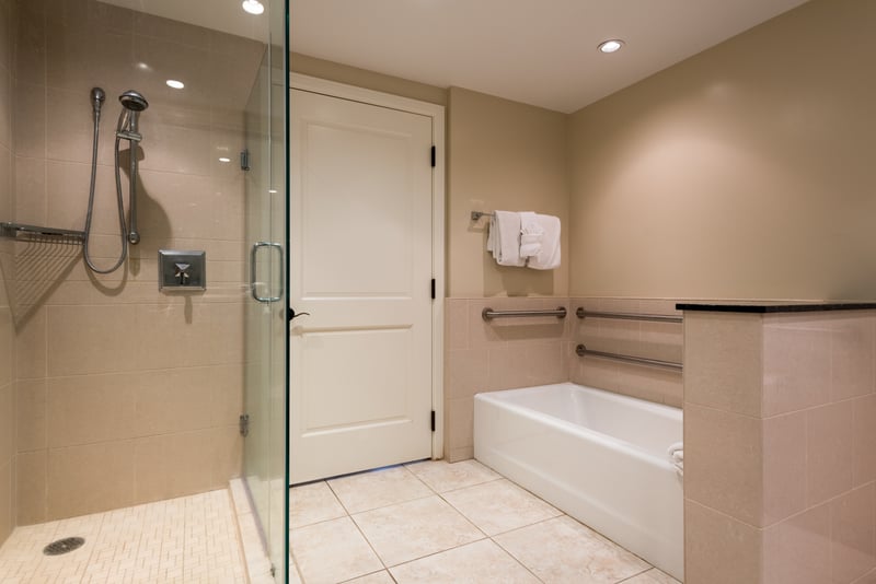 Alternate angle looking towards tub - perfect for relaxation and soaking! HKK-424