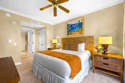The primary bedroom features private access to the bathroom HKK-434