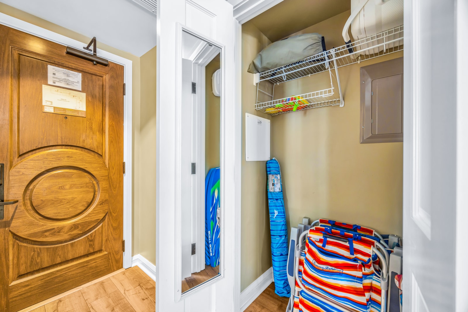 Grab beach gear or extra towels from the entry closet, perfectly located for a day in the sun. HKK-439