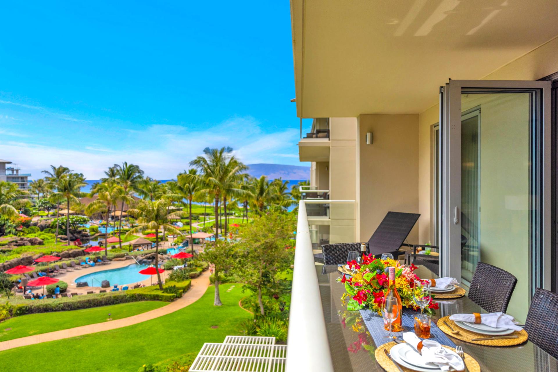 A balcony made for unwinding with island charm