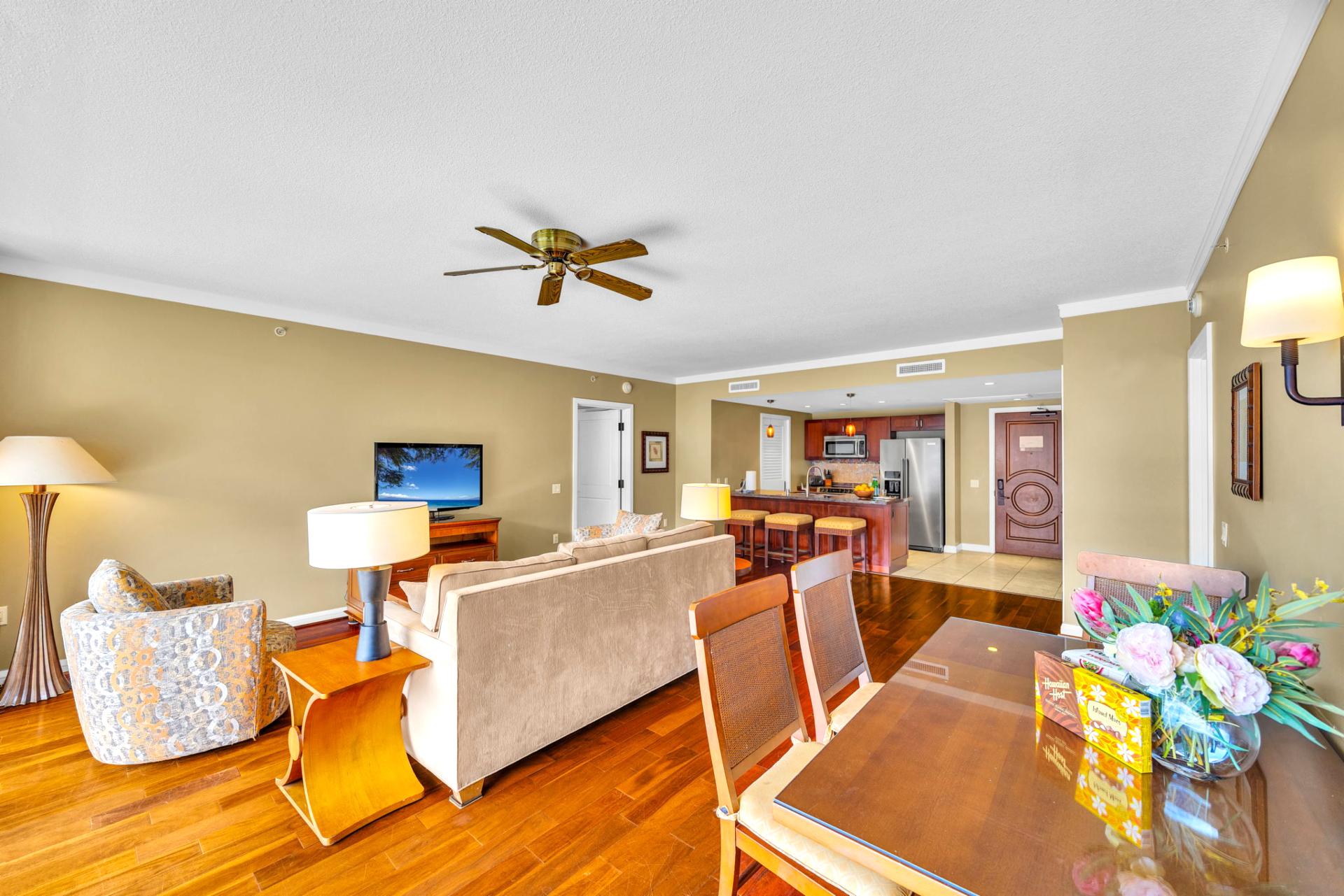Spacious living area filled with sunshine and good vibes