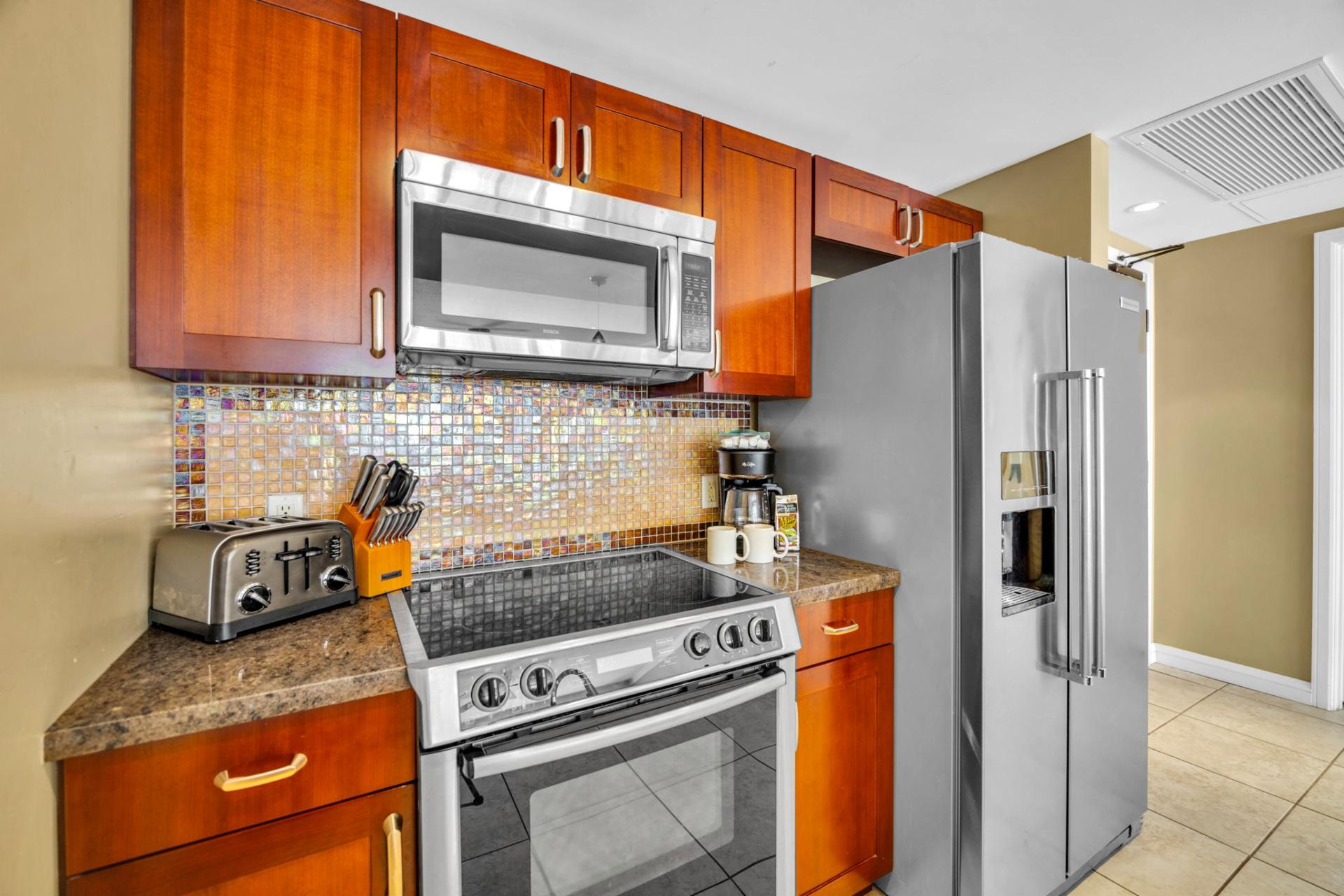 Stainless steel appliances make vacation cooking easy