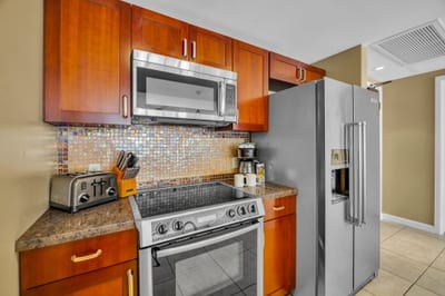 Stainless steel appliances make vacation cooking easy