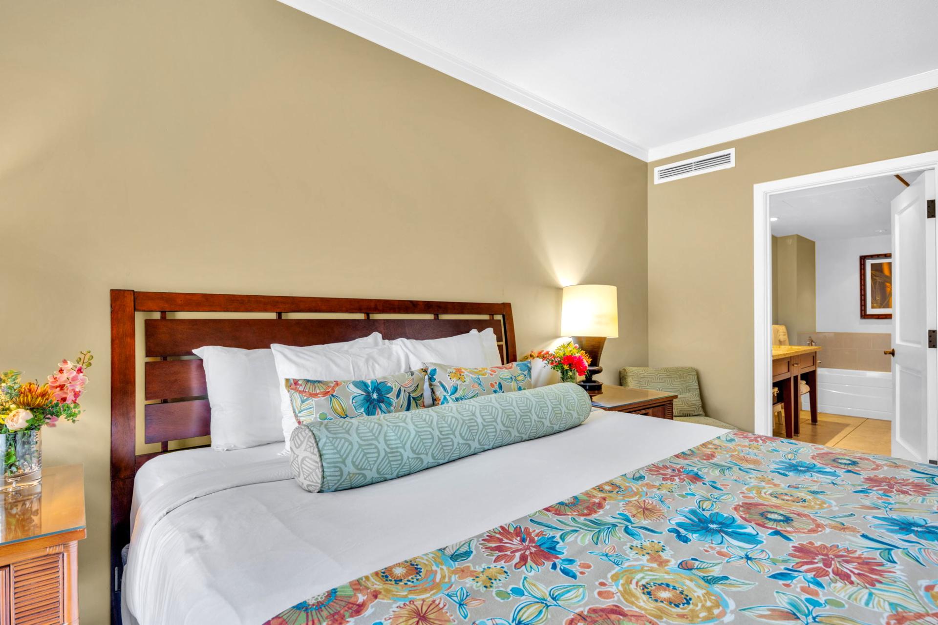 Master bedroom ready for your most restful nights after island adventures 