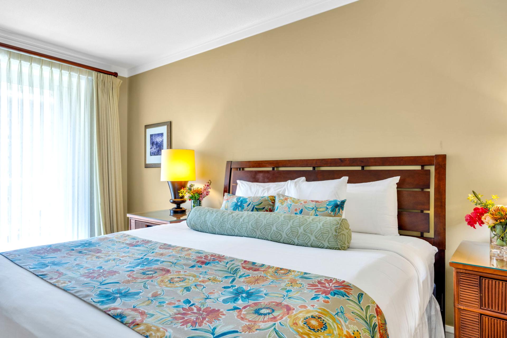 Master bedroom retreat with a plush bed to sink into