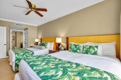 Double beds with plenty of space for family or guests