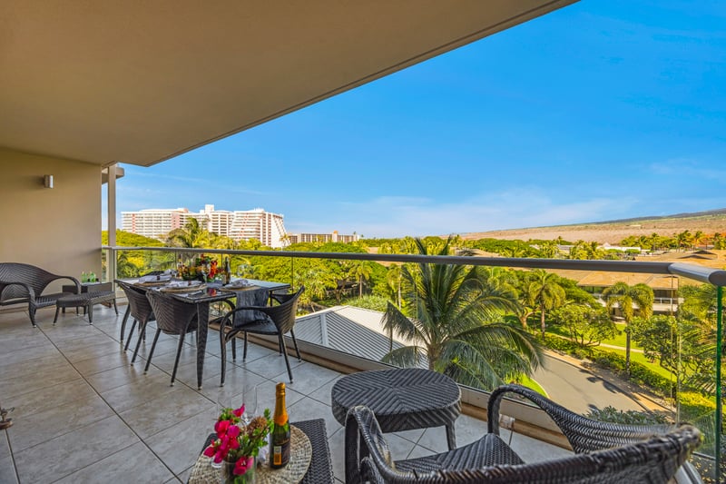Enjoy outdoor seating perfect for sunrise coffee and sunsets