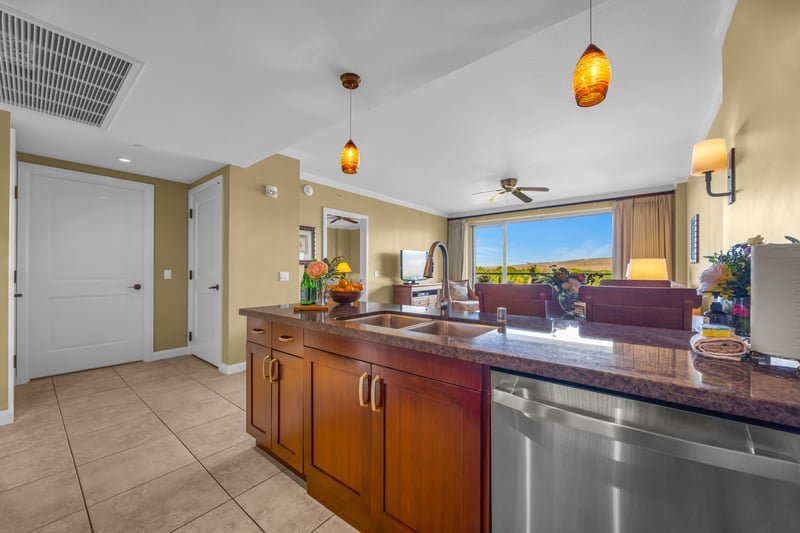 Open kitchen layout perfect for sharing meals together