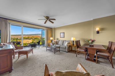 The bright living space is designed for comfort and connection