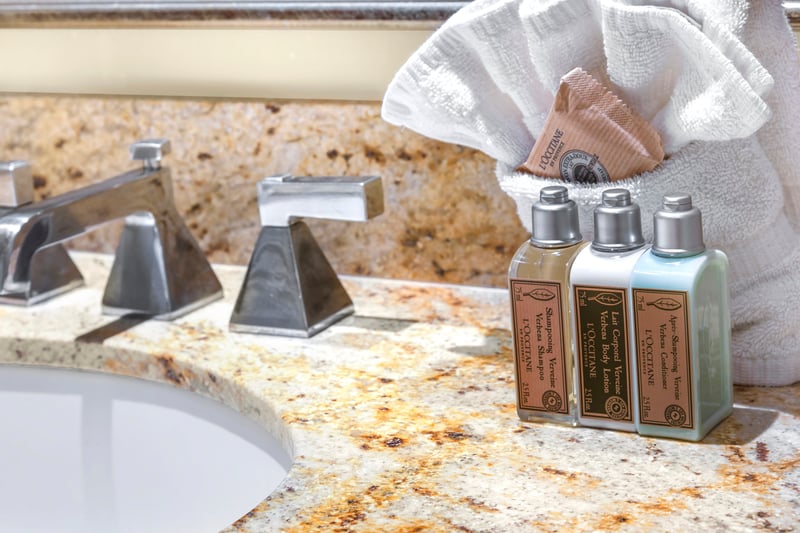Luxury lives in the little things—plush towels and artisanal touches