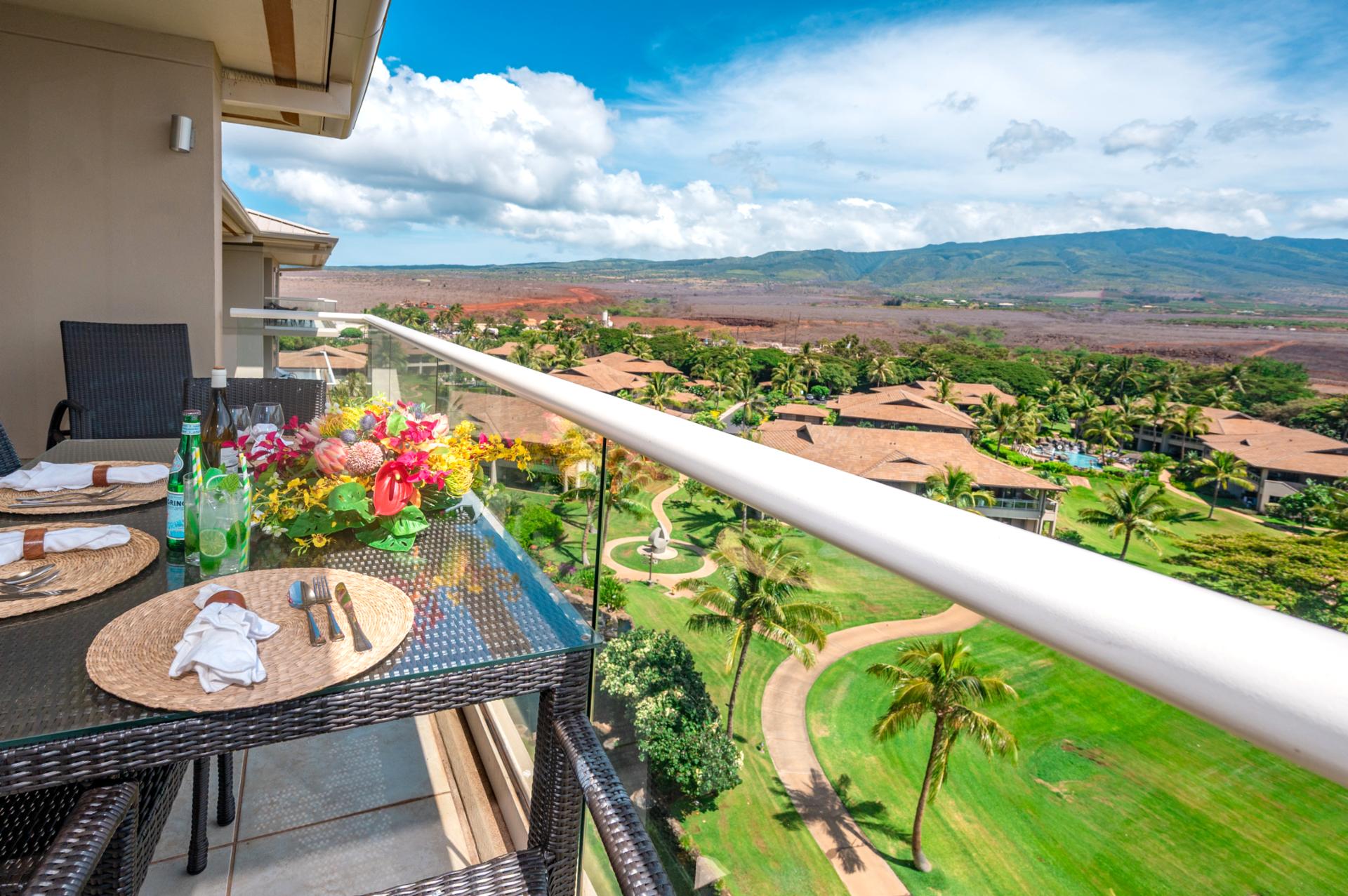 Sip, relax, and savor panoramic views from your lanai retreat.