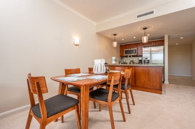Modern dining and kitchen space designed for comfort and connection. HKK-812