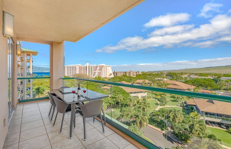 Sip wine above paradise, where lush views meet ocean breeze.