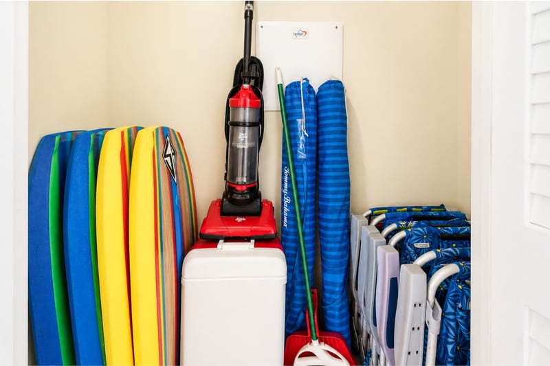 Complimentary beach gear is stored in the close and ready for you to enjoy. This set includes chairs and essentials, so you can head out for a day on the sand fully prepared.