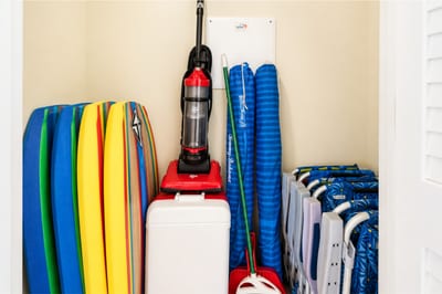 Complimentary beach gear is stored in the close and ready for you to enjoy. This set includes chairs and essentials, so you can head out for a day on the sand fully prepared.
