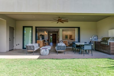 Outdoor kitchen for family meals or entertainment