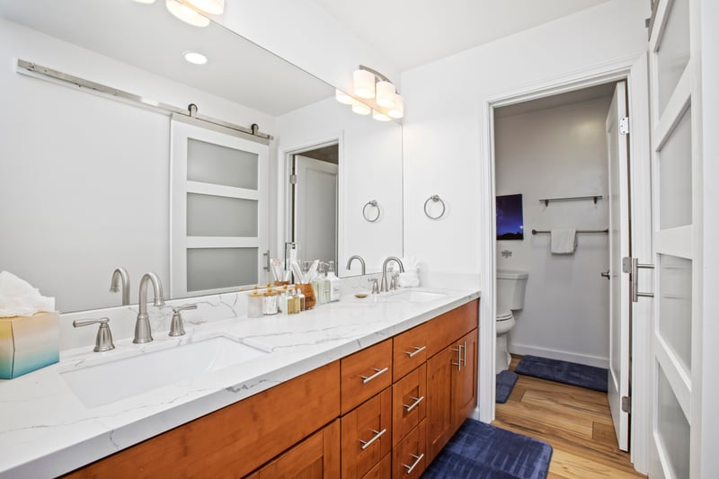 Clean lines, soft lighting, and a view to match.