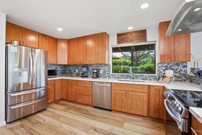 Create, connect, and share in this open-concept kitchen.
