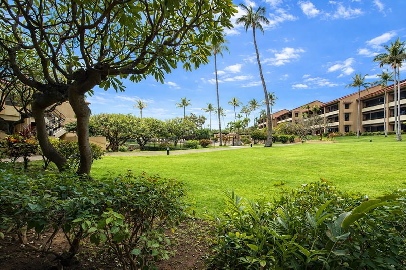 Beautiful green lawns just outside your lanai