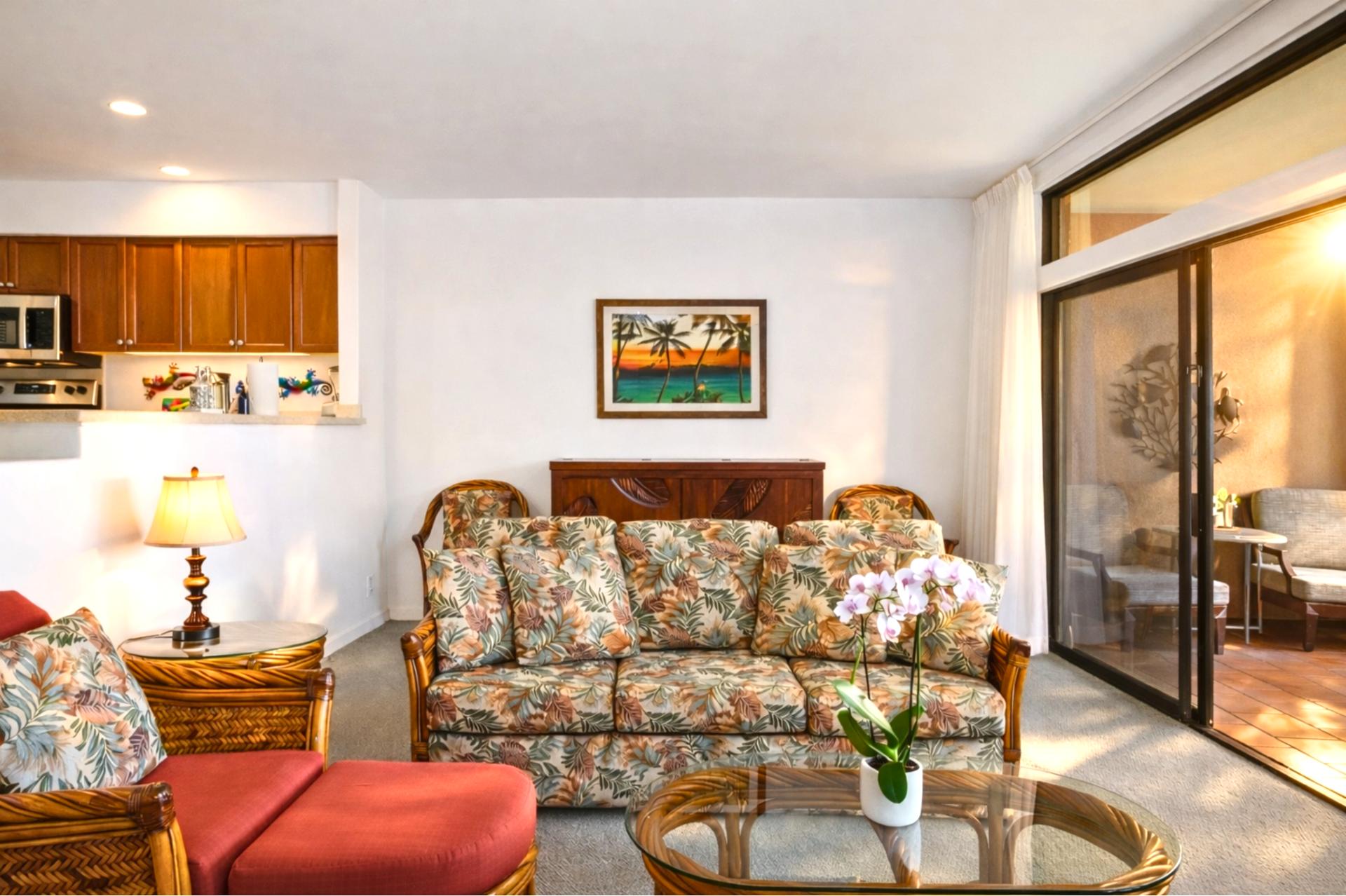 Vintage vibes meet palm-lined peace, stretch out, sip slow, and let the island view finish the decor. Perfectly fitted with a queen sofa bed for added space.