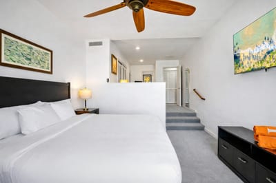 From peaceful sleeps to productive moments, this airy suite shines with a lanai view and crisp, modern style